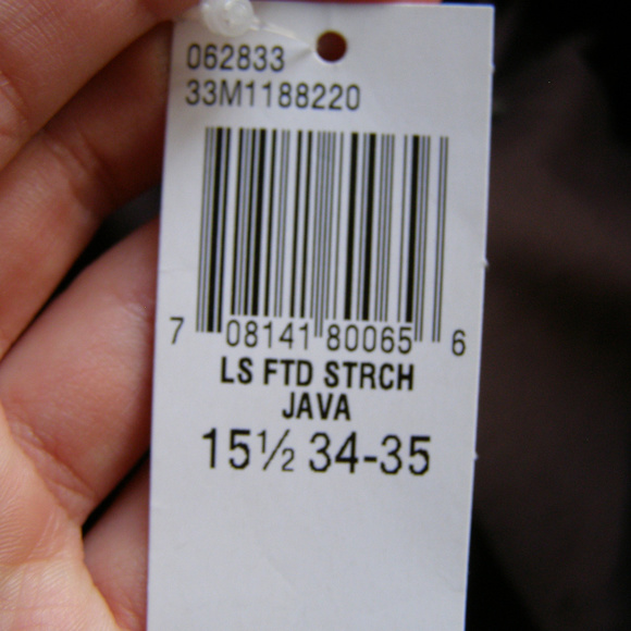 NEW Calvin Klein Slim Fit Stretch Dress Shirt 15.5 - Picture 7 of 8